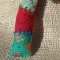 Crazy Quilt Candy Cane Ornament