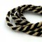 Black & Gold 4MM Torsade
