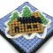 Log Cabin Plastic Canvas Pin