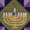 Stitch Guide for Quilt Block Menorah Painted Canvas