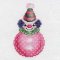 Cute clown cross stitch with Kreinik threads